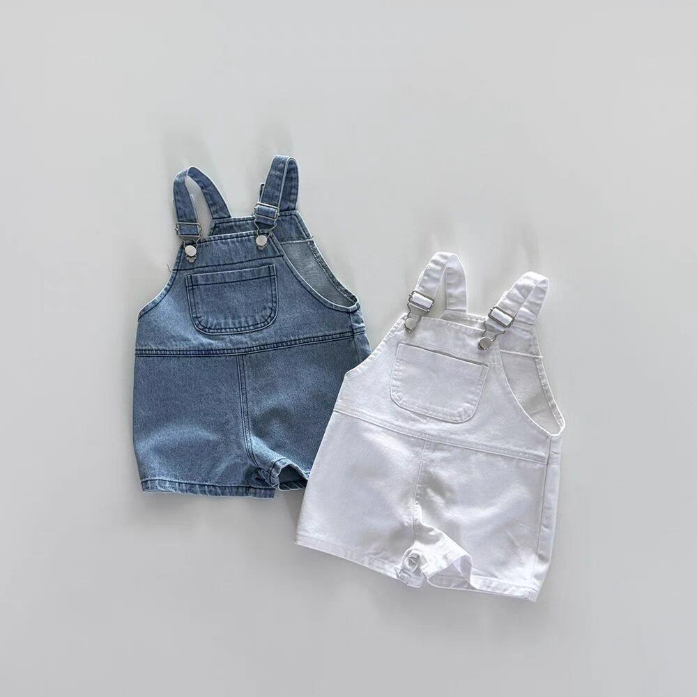 Baby Overall Denim - 2025 صيف جديد الأطفال وزرة الدنيم