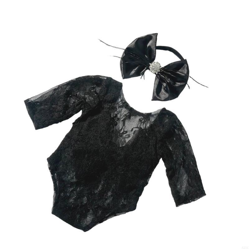 Baby Clothing Unique - A5YC جميل الدانتيل رومبير و مجموعة