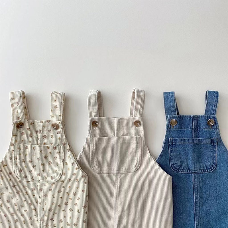 Baby Overall Denim - 2025 خريف جديد الطفل وزرة الدنيم