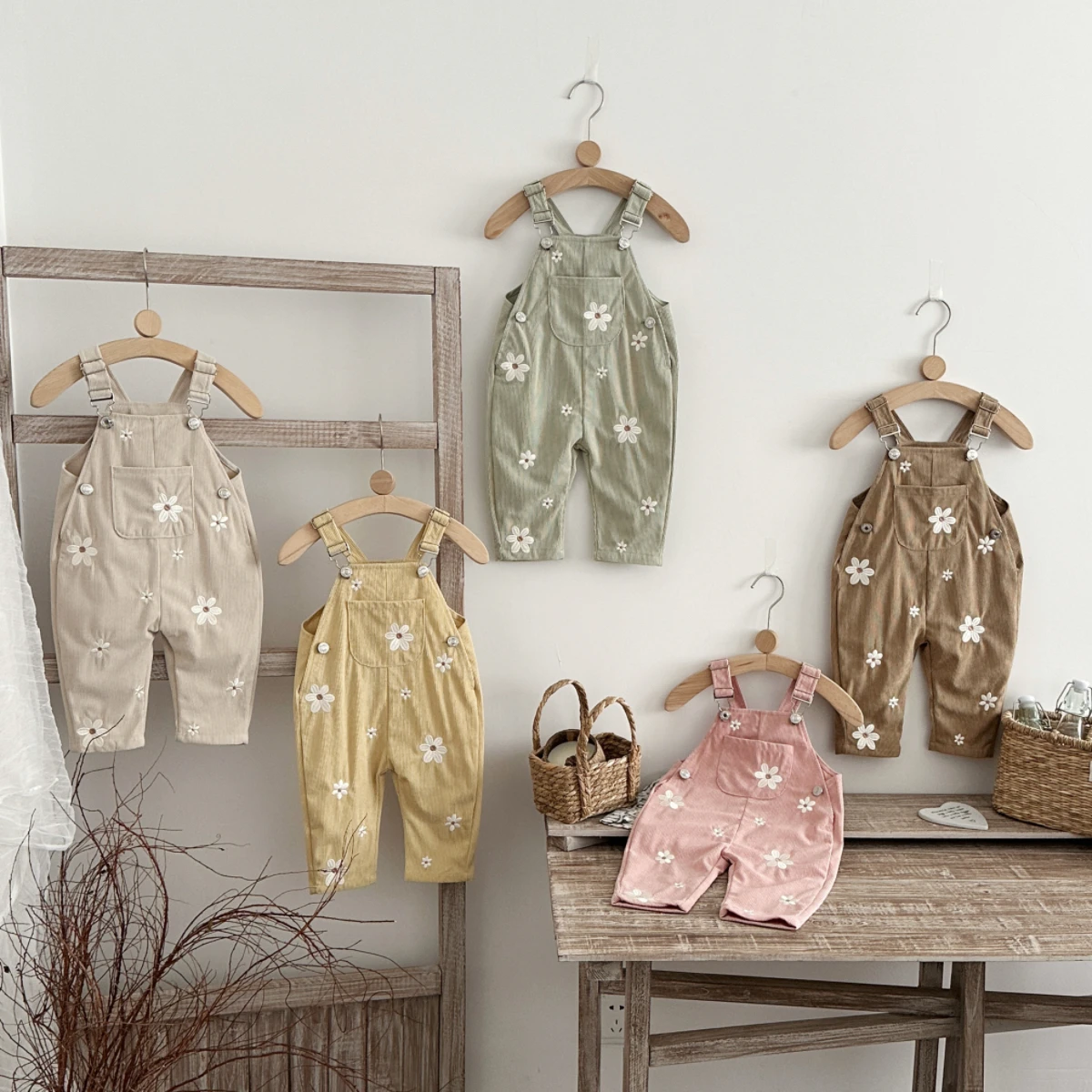 Baby Overall Denim - أفرول أطفال على الطراز الكوري للأولاد
