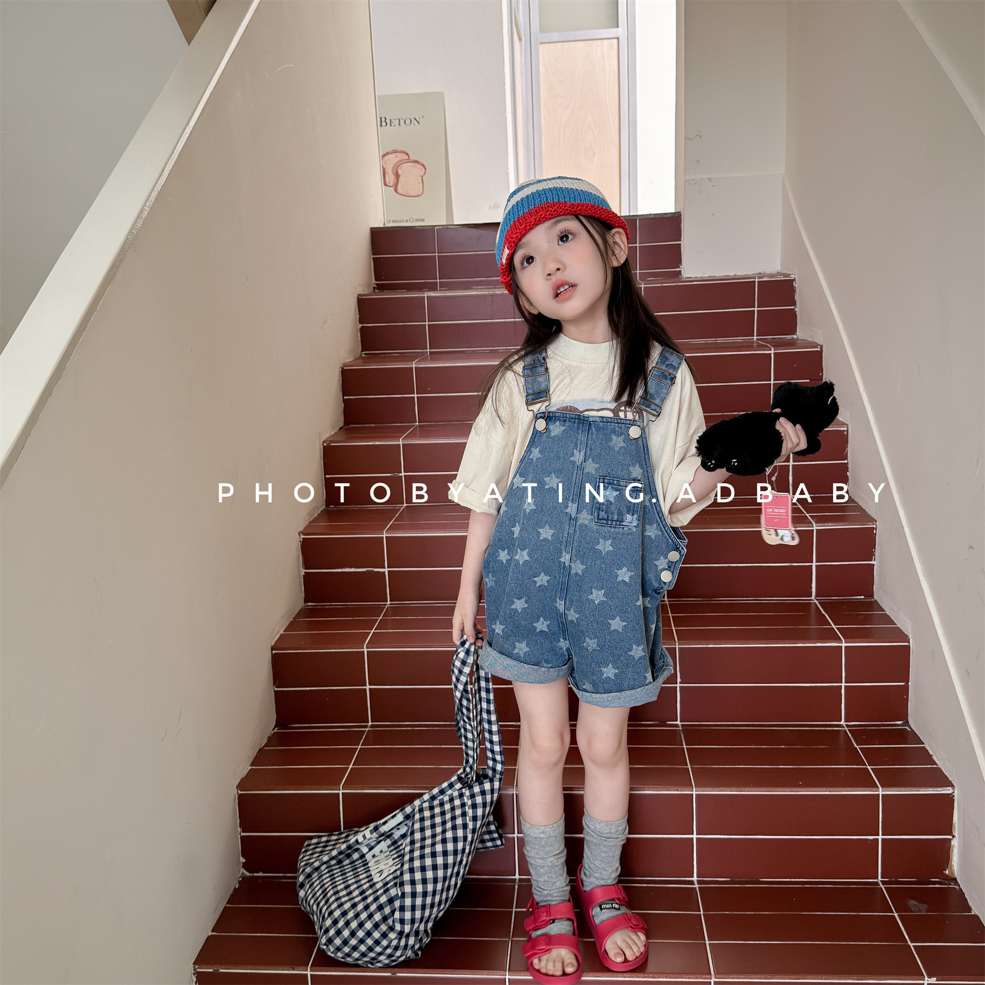 Baby Overall Denim - أفرول جينز صيفي جديد 2026 للأطفال،
