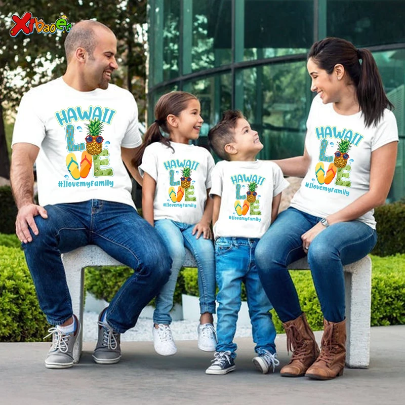 Baby Clothing Hawaii - هاواي عيد ميلاد قميص الأسرة الصيف