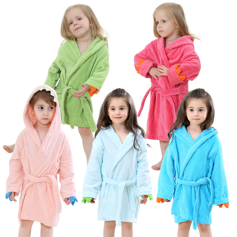 Baby Clothing Factory Shop - الأطفال البشكير مقنعين التنين باو تصميم