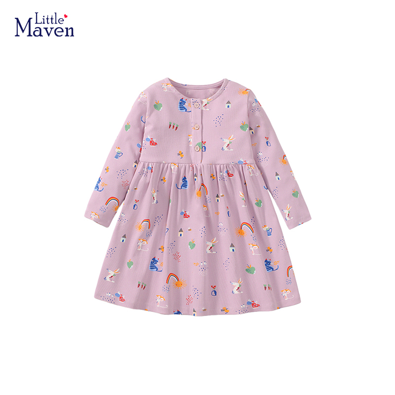 Baby Clothing Patterns Free - فستان Maven الأرجواني الصغير للفتيات ،