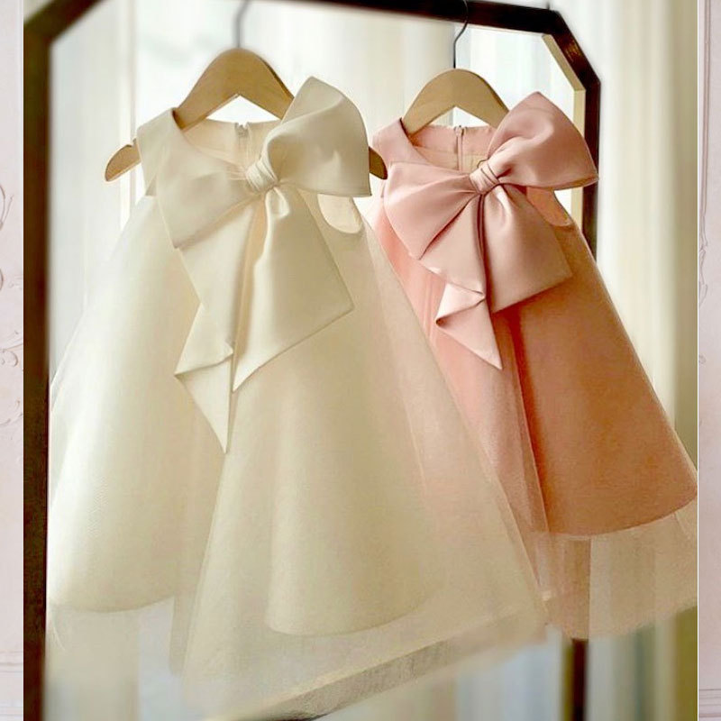 فستان بناتي صيفي بفيونكة كبيرة - مراجعة Baby Clothing Girls وسعره