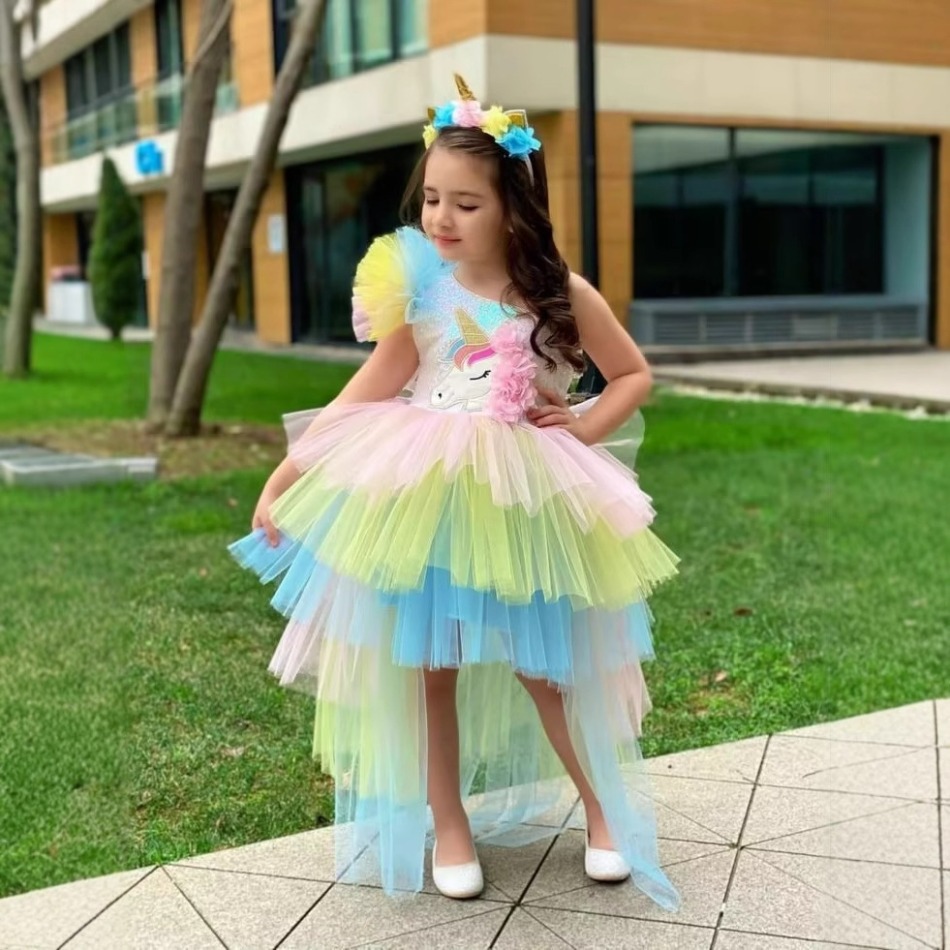 قوس قزح يونيكورن طفل حفلة الفت - مراجعة Baby Clothing Girls وسعره